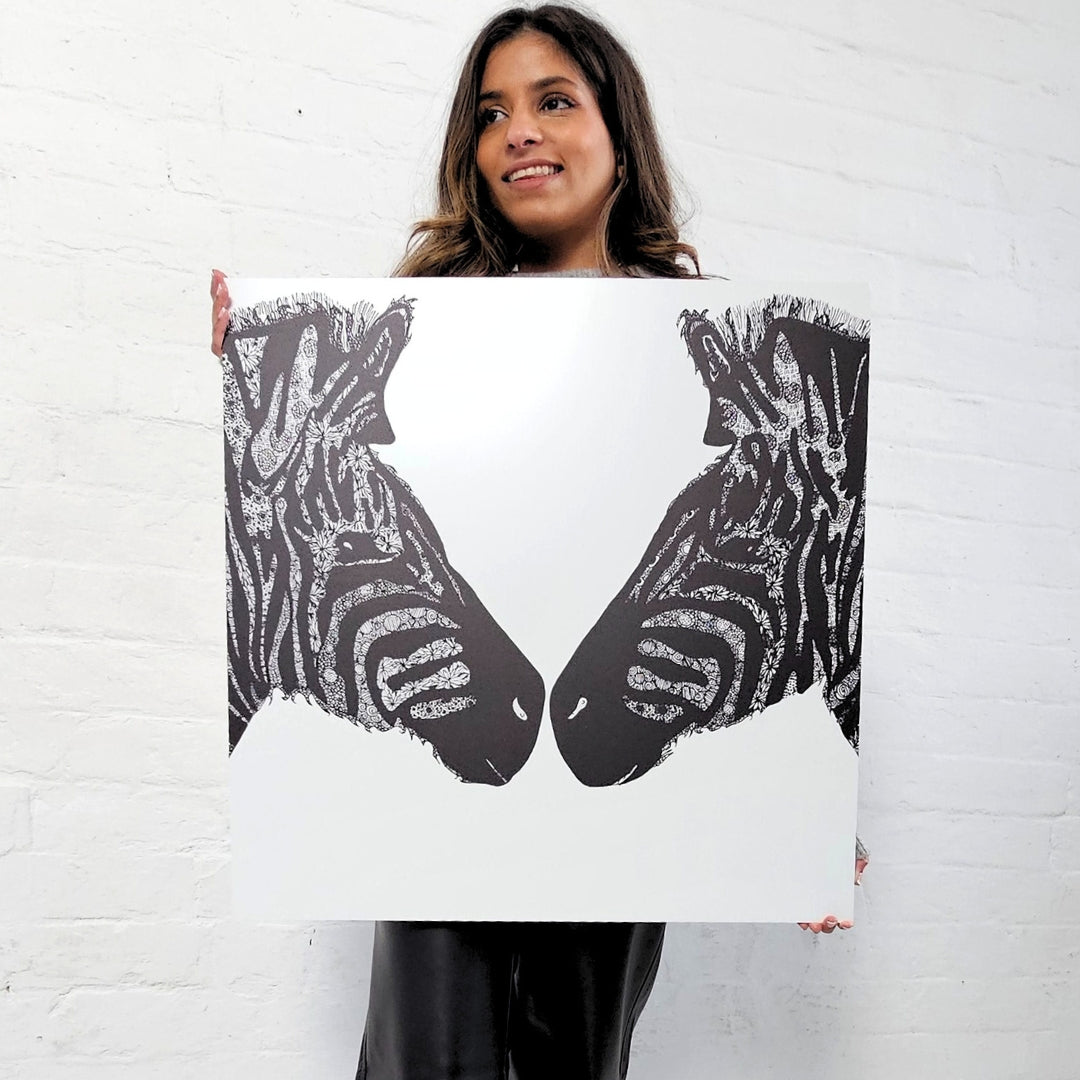 black and white zebra art